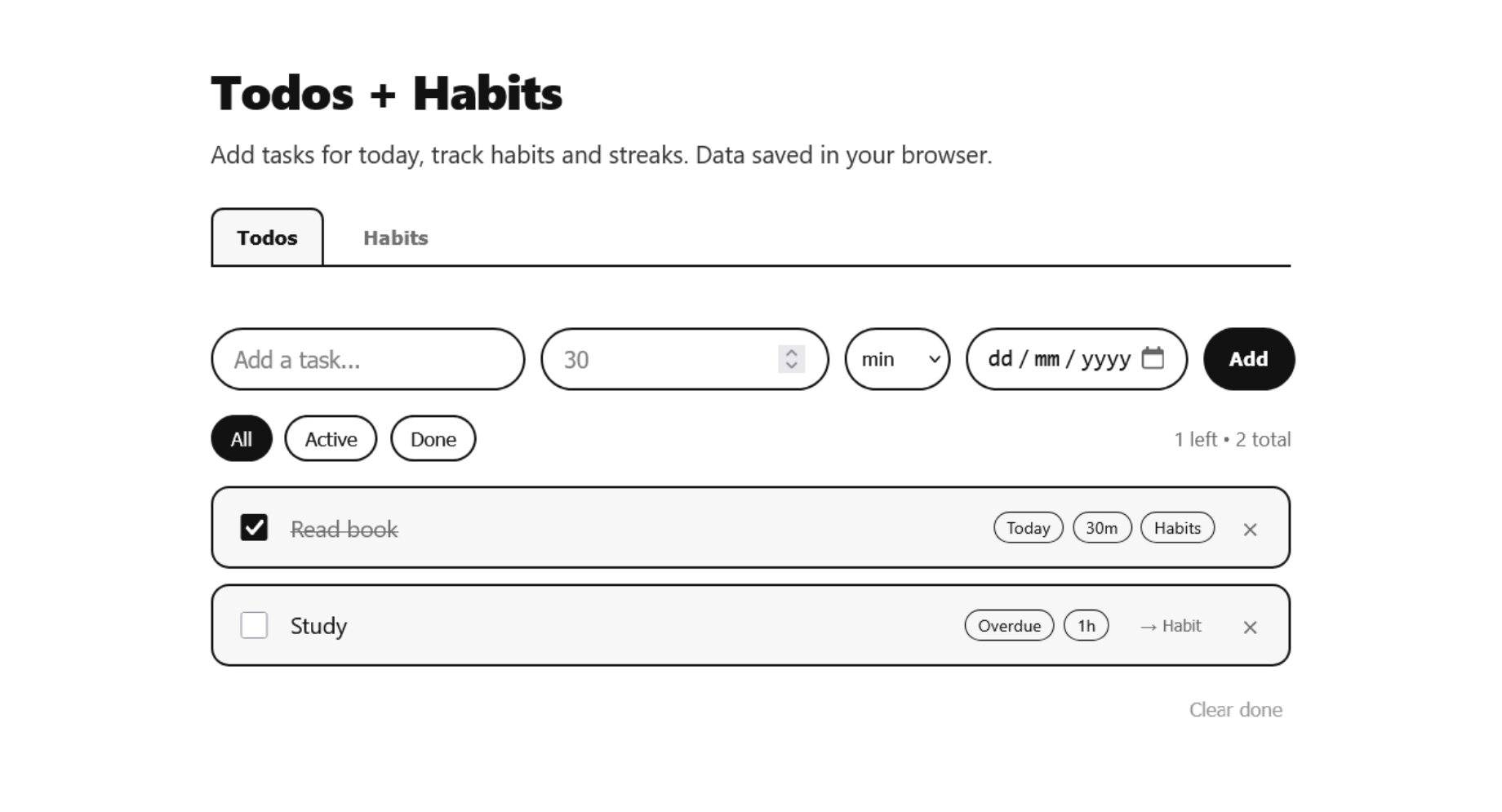 Daily Tracker light
