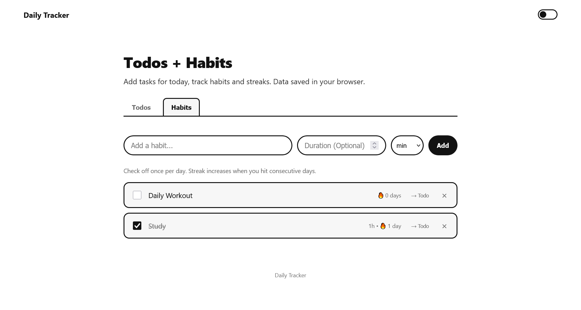 Habits light